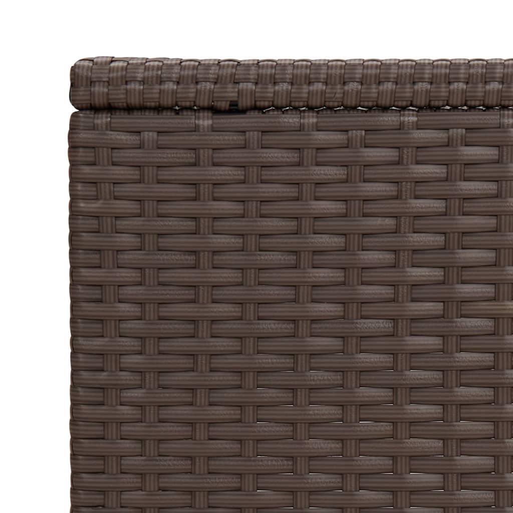 Tavolino a C Marrone 40x35x60 cm in Polyrattan - homemem39