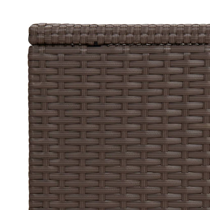 Tavolino a C Marrone 40x35x60 cm in Polyrattan - homemem39