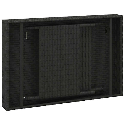Tavolino Pieghevole Nero 60x40x38 cm in Polyrattan | homemem39