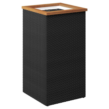 Fioriera Nera 40x40x80 cm in Polyrattan | homemem39