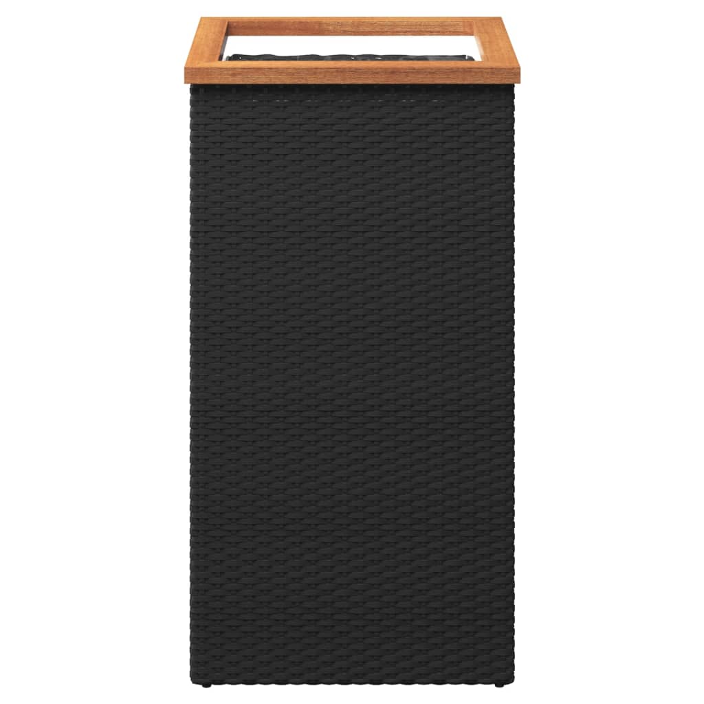 Fioriera Nera 40x40x80 cm in Polyrattan | homemem39