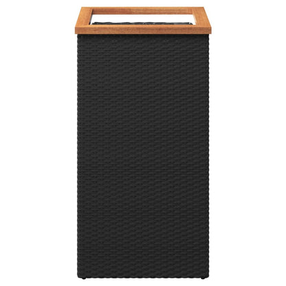 Fioriera Nera 40x40x80 cm in Polyrattan | homemem39