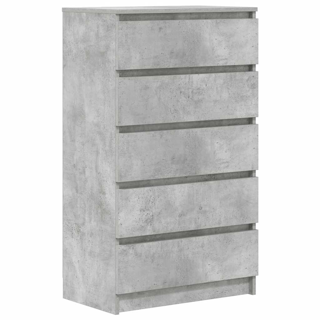 Cassettiera Grigio Cemento 60x36x103 cm in Legno Multistrato - homemem39