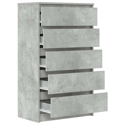 Cassettiera Grigio Cemento 60x36x103 cm in Legno Multistrato - homemem39