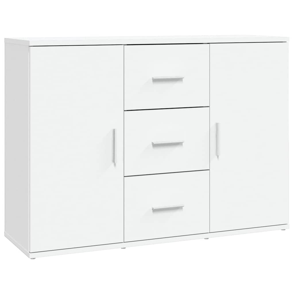 Credenza Bianca 91x29,5x65 cm in Legno Multistrato
