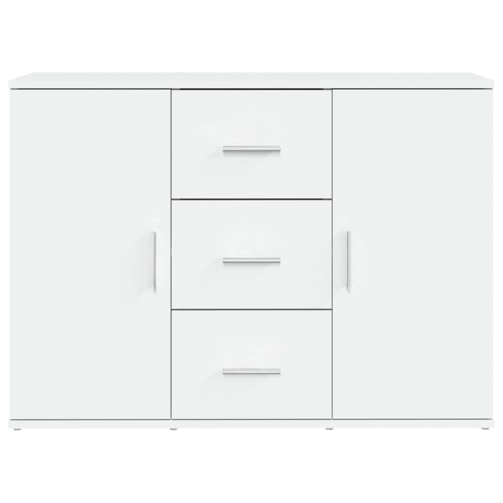 Credenza Bianca 91x29,5x65 cm in Legno Multistrato - homemem39