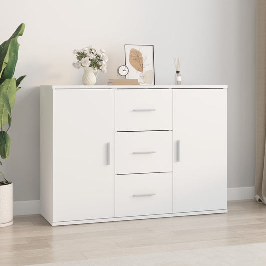 Credenza Bianca 91x29,5x65 cm in Legno Multistrato - homemem39