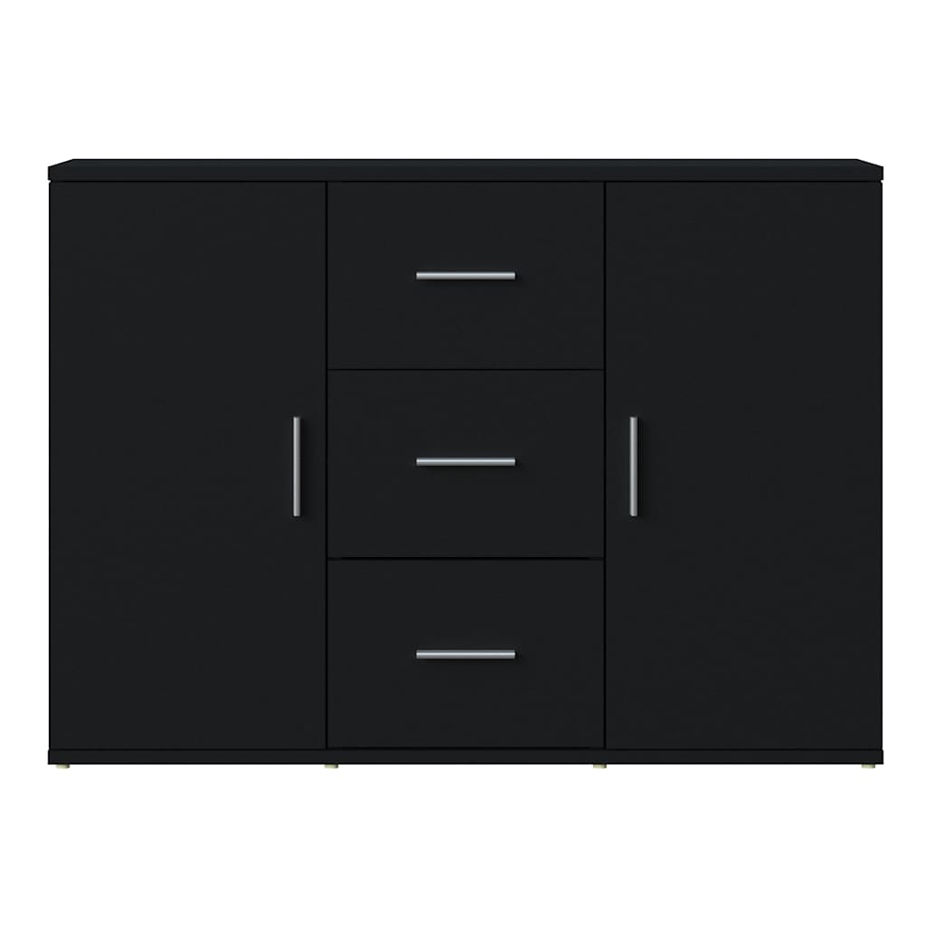Credenza Nera 91x29,5x65 cm in Legno Multistrato