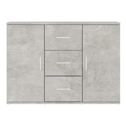 Credenza Grigio Cemento 91x29,5x65 cm in Legno Multistrato
