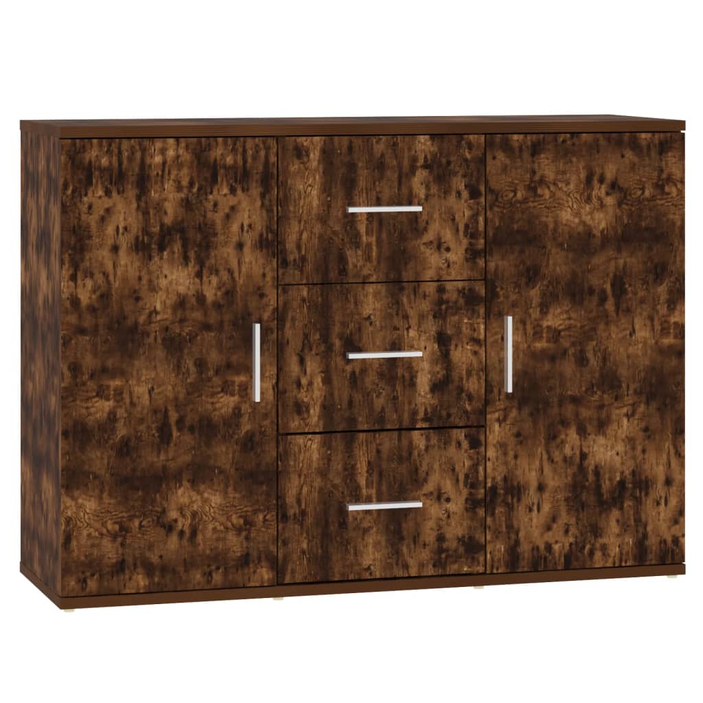 Credenza Rovere Fumo 91x29,5x65 cm in Legno Multistrato | homemem39