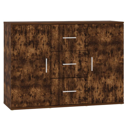 Credenza Rovere Fumo 91x29,5x65 cm in Legno Multistrato | homemem39