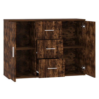 Credenza Rovere Fumo 91x29,5x65 cm in Legno Multistrato | homemem39
