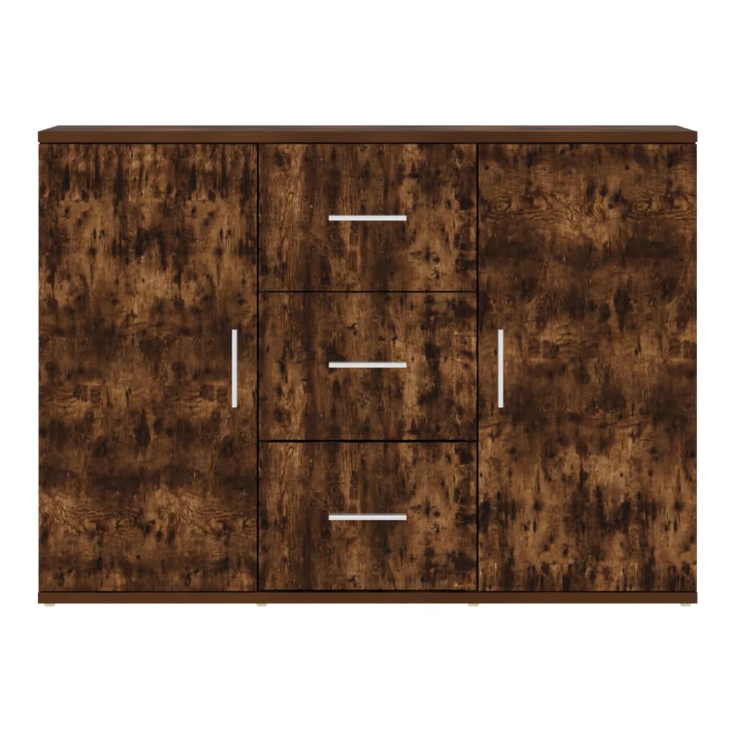 Credenza Rovere Fumo 91x29,5x65 cm in Legno Multistrato | homemem39