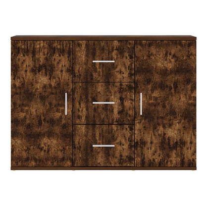 Credenza Rovere Fumo 91x29,5x65 cm in Legno Multistrato