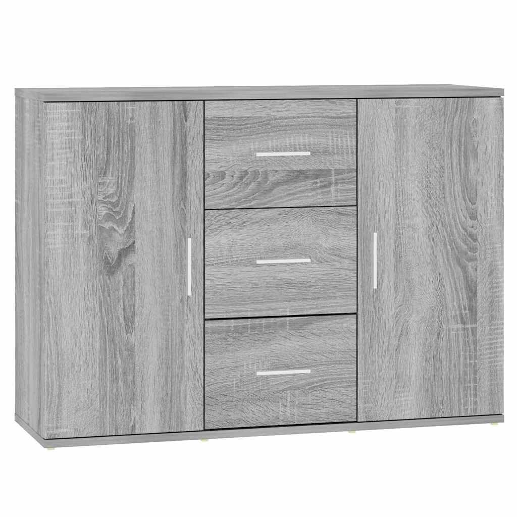 Credenza Grigio Sonoma 91x29,5x65 cm in Legno Multistrato