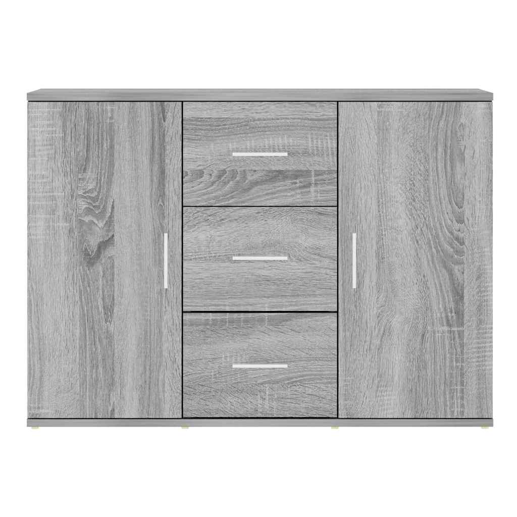 Credenza Grigio Sonoma 91x29,5x65 cm in Legno Multistrato