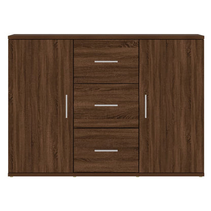 Credenza Rovere Marrone 91x29,5x65 cm in Legno Multistrato - homemem39