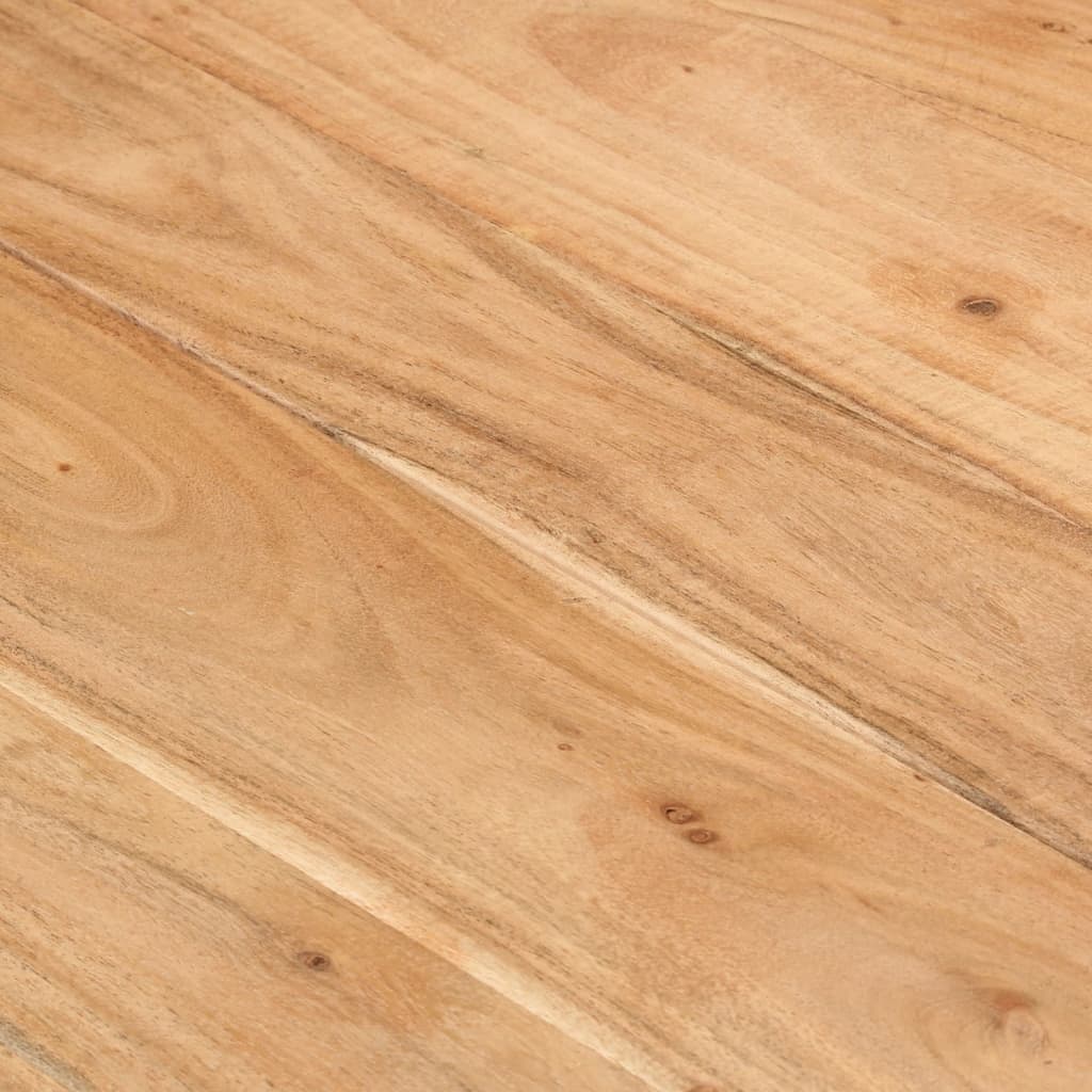 Tavolo da Pranzo Nero 180x90x77 cm in Legno Massello d'Acacia | homemem39