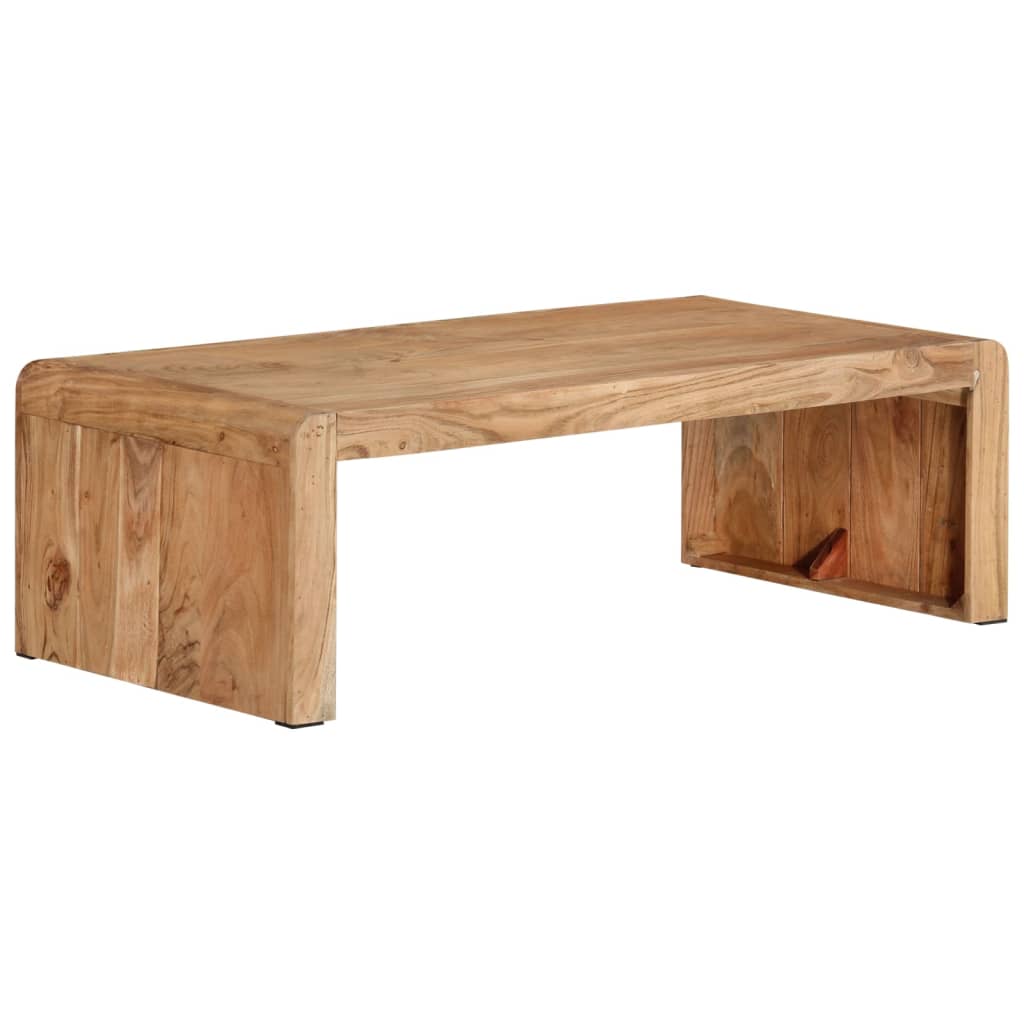 Tavolino da Salotto 110x55x35 cm in Legno Massello di Acacia | homemem39