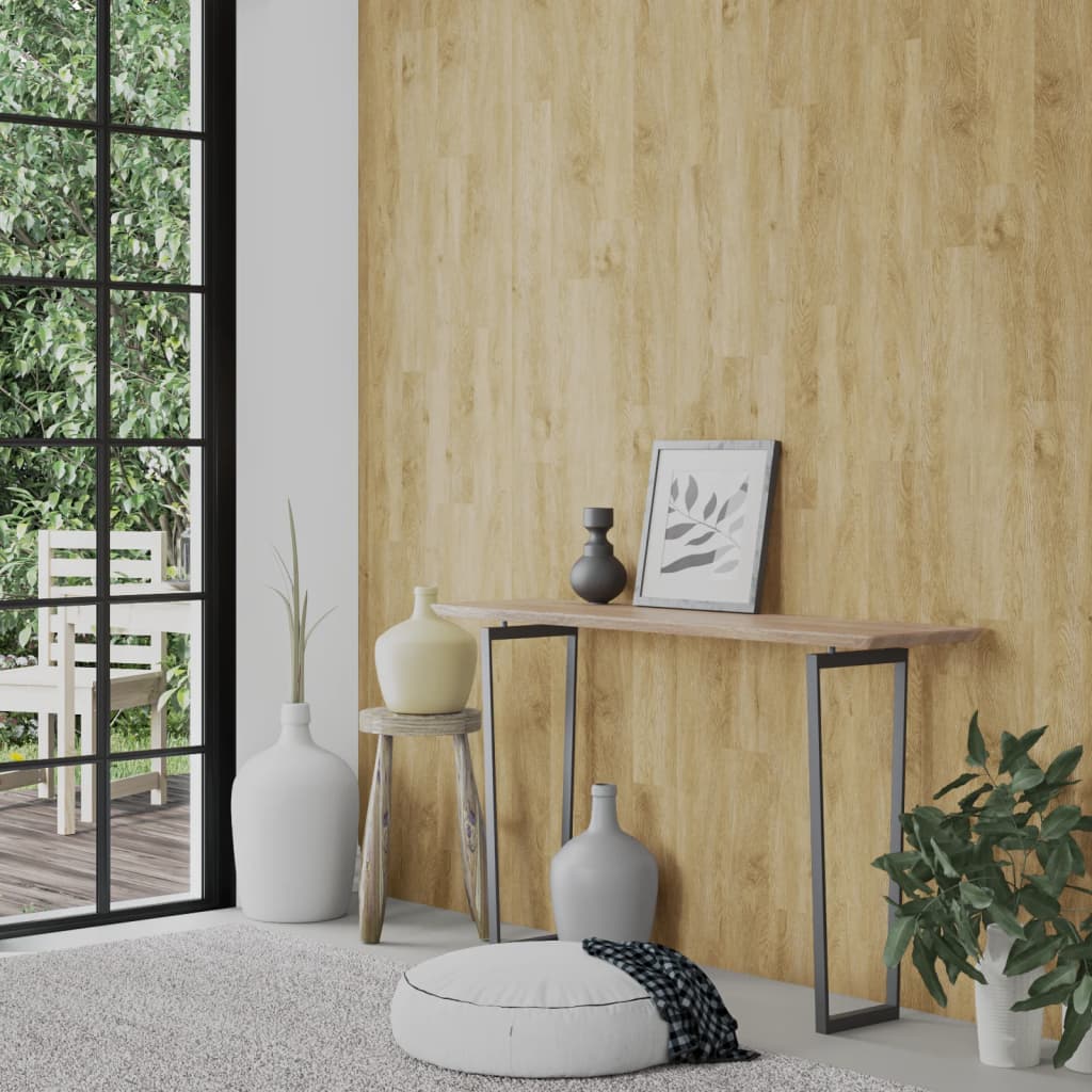 Pannelli da Parete Effetto Legno Marrone PVC 2,06 m²