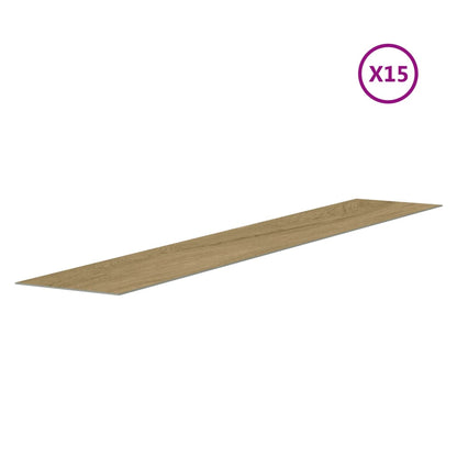 Pannelli da Parete Effetto Legno Marrone PVC 2,06 m²