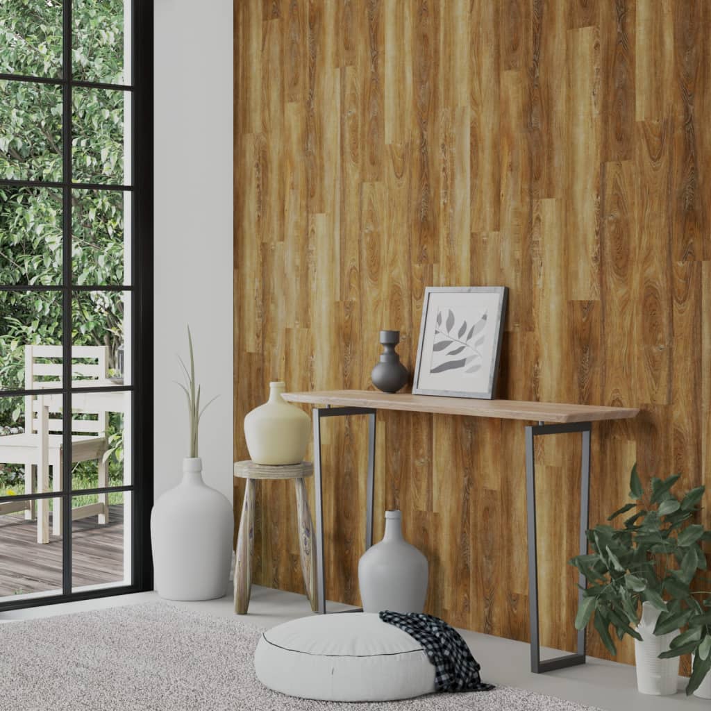 Pannelli da Parete Effetto Legno Marrone PVC 2,06 m² | homemem39