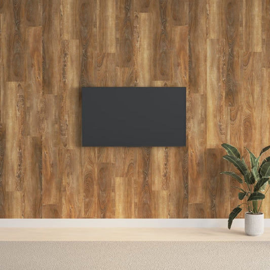 Pannelli da Parete Effetto Legno Marrone PVC 2,06 m² | homemem39