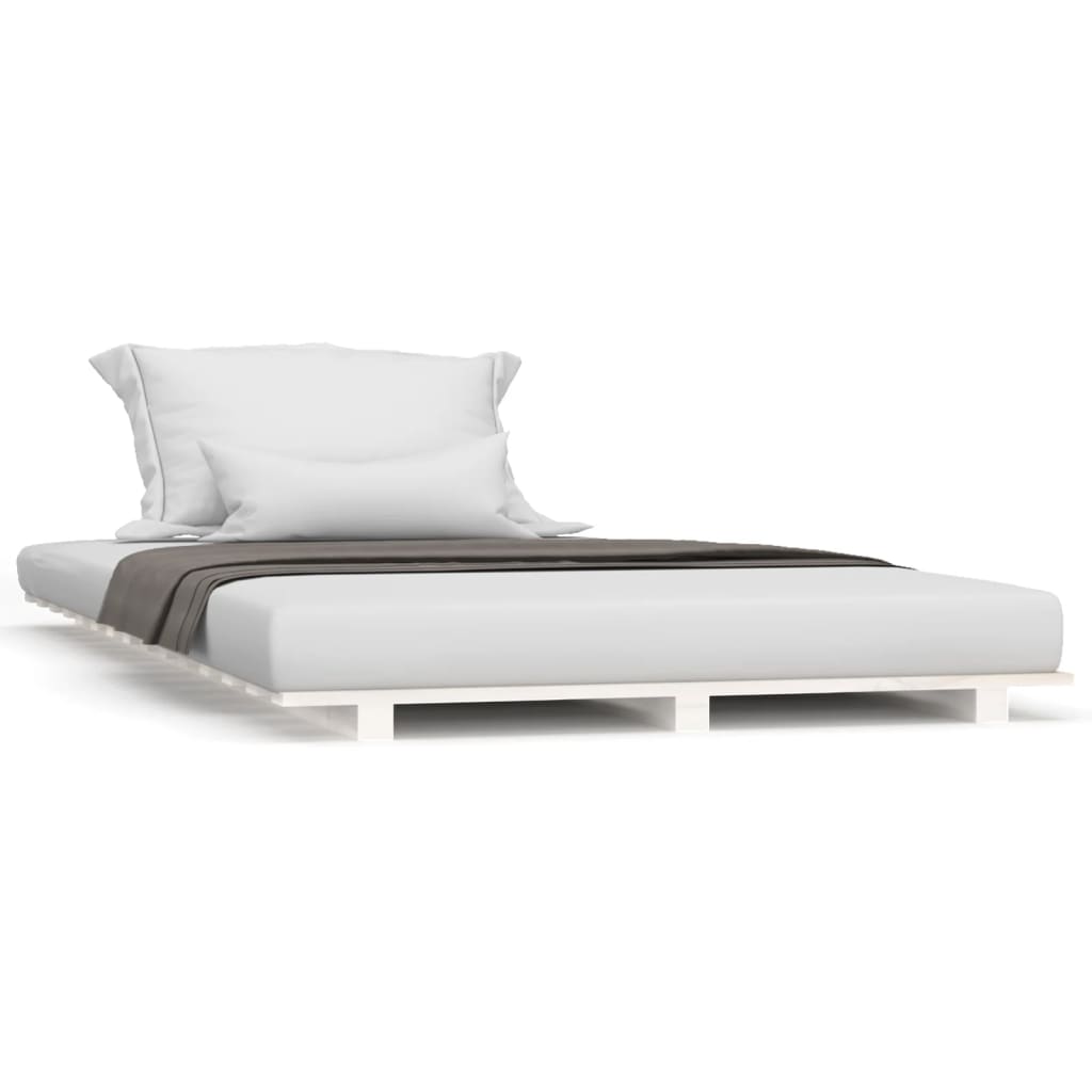 Giroletto senza Materasso Bianco 100x200 cm Legno Massello Pino | homemem39