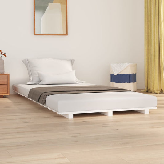 Giroletto senza Materasso Bianco 100x200 cm Legno Massello Pino - homemem39