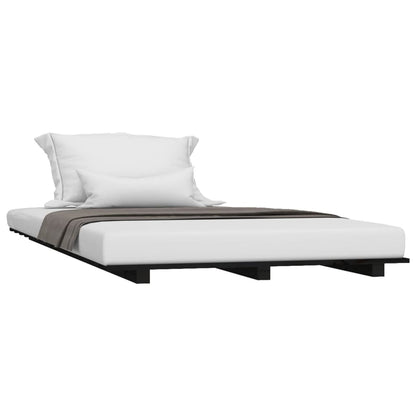 Giroletto Nero 75x190 cm in Legno Massello di Pino - homemem39