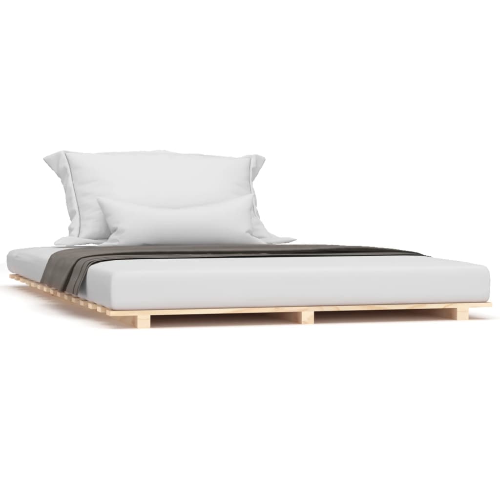 Letto senza Materasso 120x190 cm in Legno Massello di Pino | homemem39