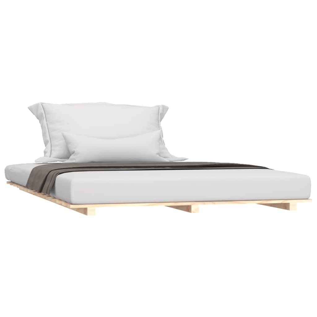 Letto senza Materasso 120x190 cm in Legno Massello di Pino - homemem39