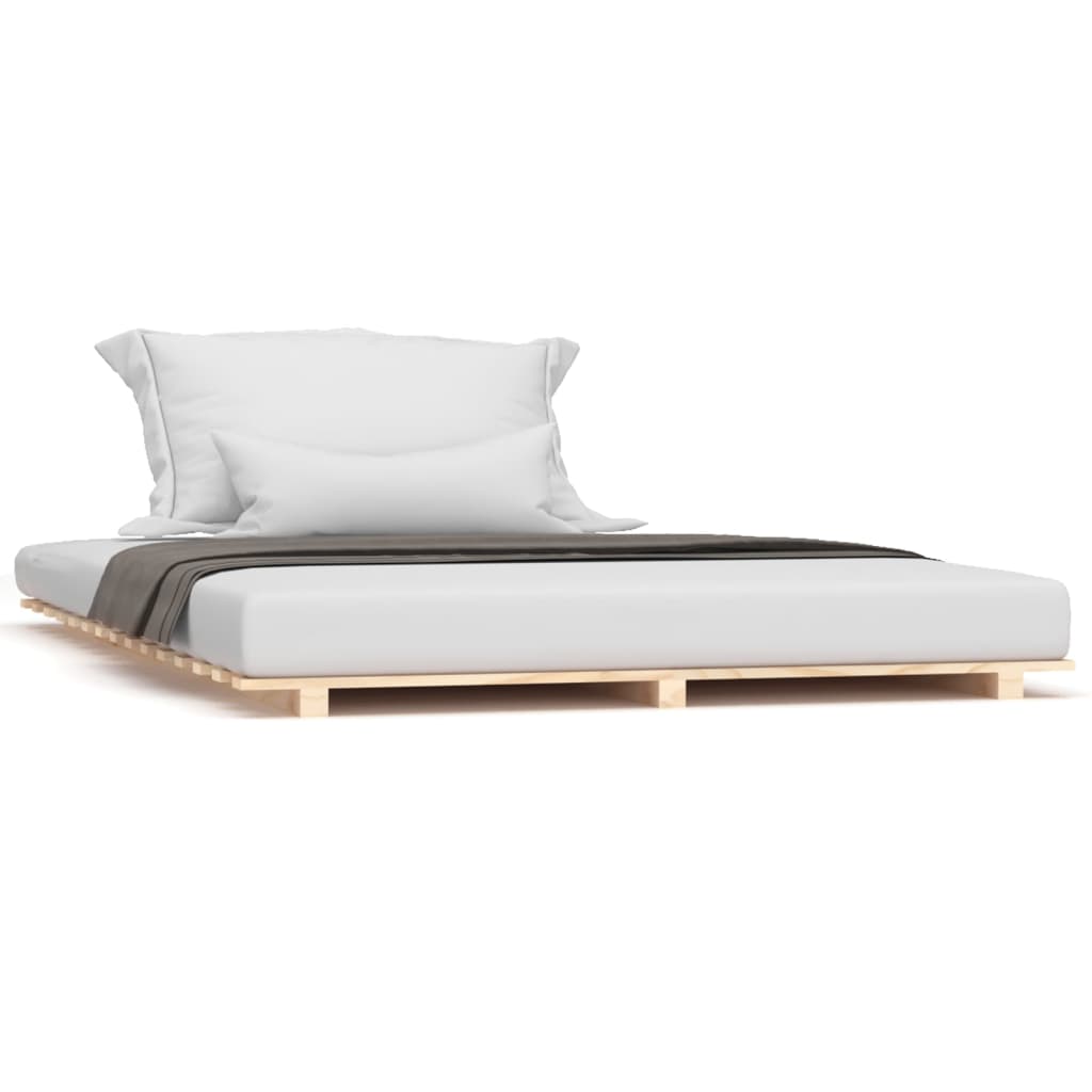 Letto senza Materasso 135x190 cm in Legno Massello di Pino | homemem39