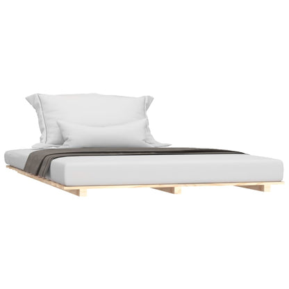Letto senza Materasso 135x190 cm in Legno Massello di Pino - homemem39