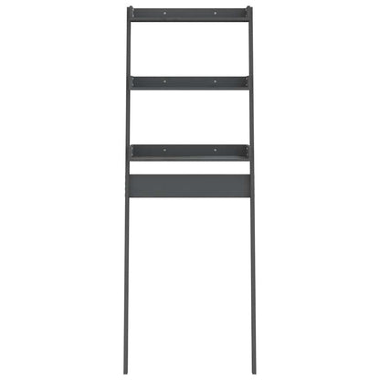 Rastrelliera da Bagno Grigia 63,5x32x179 cm Legno Massello Pino | homemem39