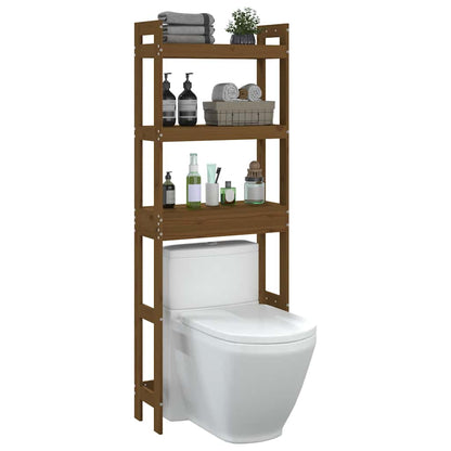 Rastrelliera da Bagno Ambra 63x26x171 cm Legno Massello Pino