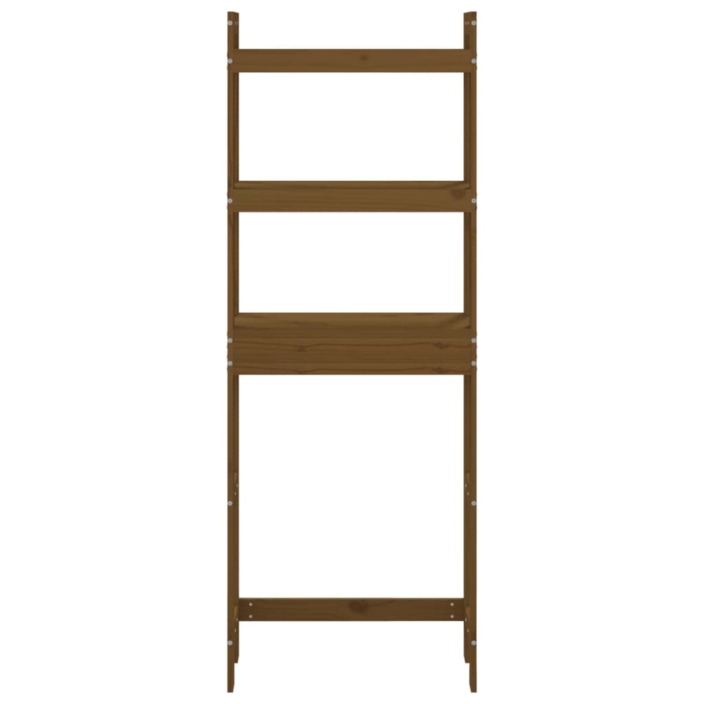 Rastrelliera da Bagno Ambra 63x26x171 cm Legno Massello Pino - homemem39