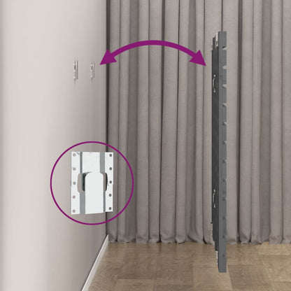 Testiera da Parete Grigia 106x3x91,5 cm Legno Massello di Pino