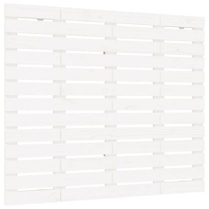 Testiera da Parete Bianca 81x3x91,5cm in Legno Massello di Pino