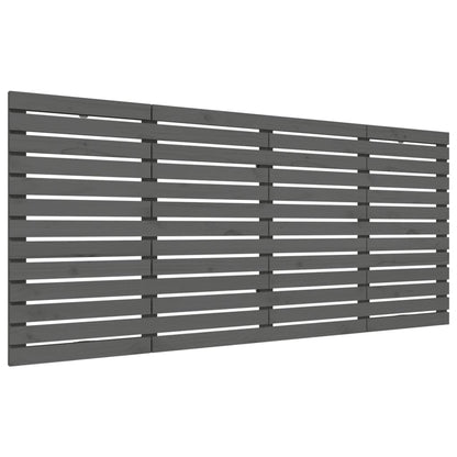 Testiera da Parete Grigia 166x3x91,5 cm Legno Massello di Pino
