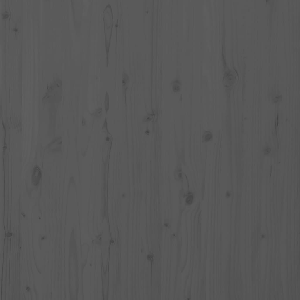 Testiera da Parete Grigia 141x3x91,5 cm Legno Massello di Pino - homemem39