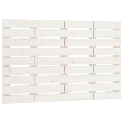 Testiera da Parete Bianca 96x3x63 cm in Legno Massello di Pino - homemem39