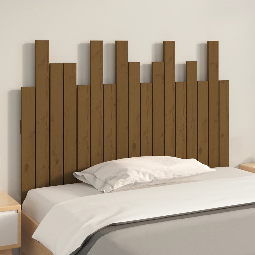 Testiera da Parete Ambra 108x3x80 cm in Legno Massello di Pino | homemem39