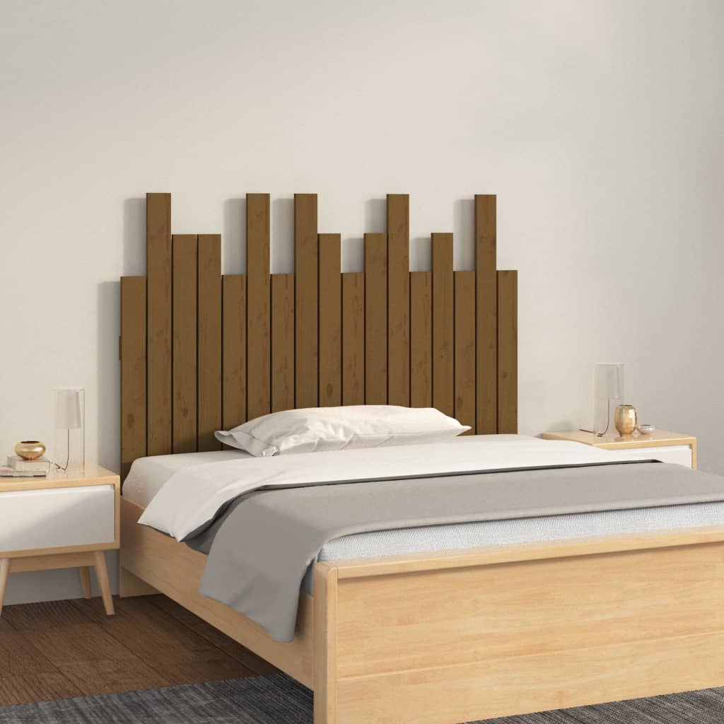 Testiera da Parete Ambra 108x3x80 cm in Legno Massello di Pino | homemem39