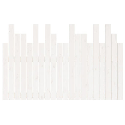 Testiera da Parete Bianca 127,5x3x80 cm Legno Massello di Pino - homemem39