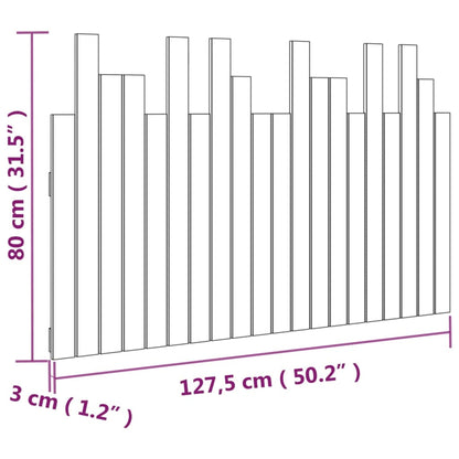 Testiera da Parete Ambra 127,5x3x80cm in Legno Massello di Pino - homemem39