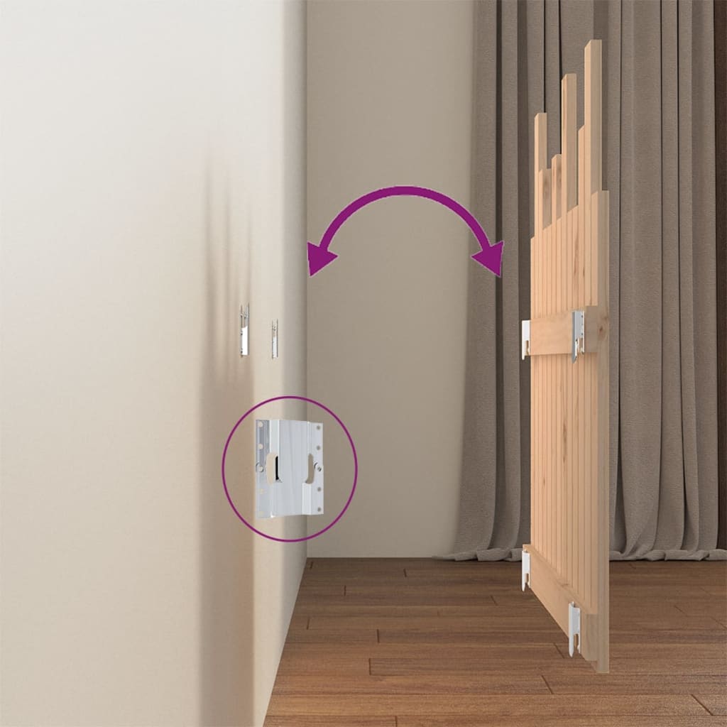 Testiera da Parete 82,5x3x80 cm in Legno Massello di Pino - homemem39