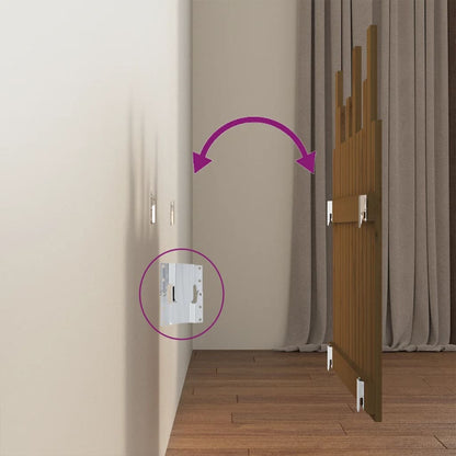 Testiera da Parete Ambra 82,5x3x80cm in Legno Massello di Pino - homemem39