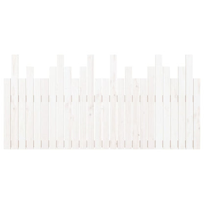 Testiera da Parete Bianca 166x3x80 cm in Legno Massello di Pino - homemem39