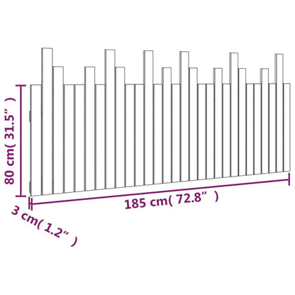 Testiera da Parete 185x3x80 cm in Legno Massello di Pino - homemem39